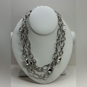 Worthington chunky rhinestone Chain Necklace